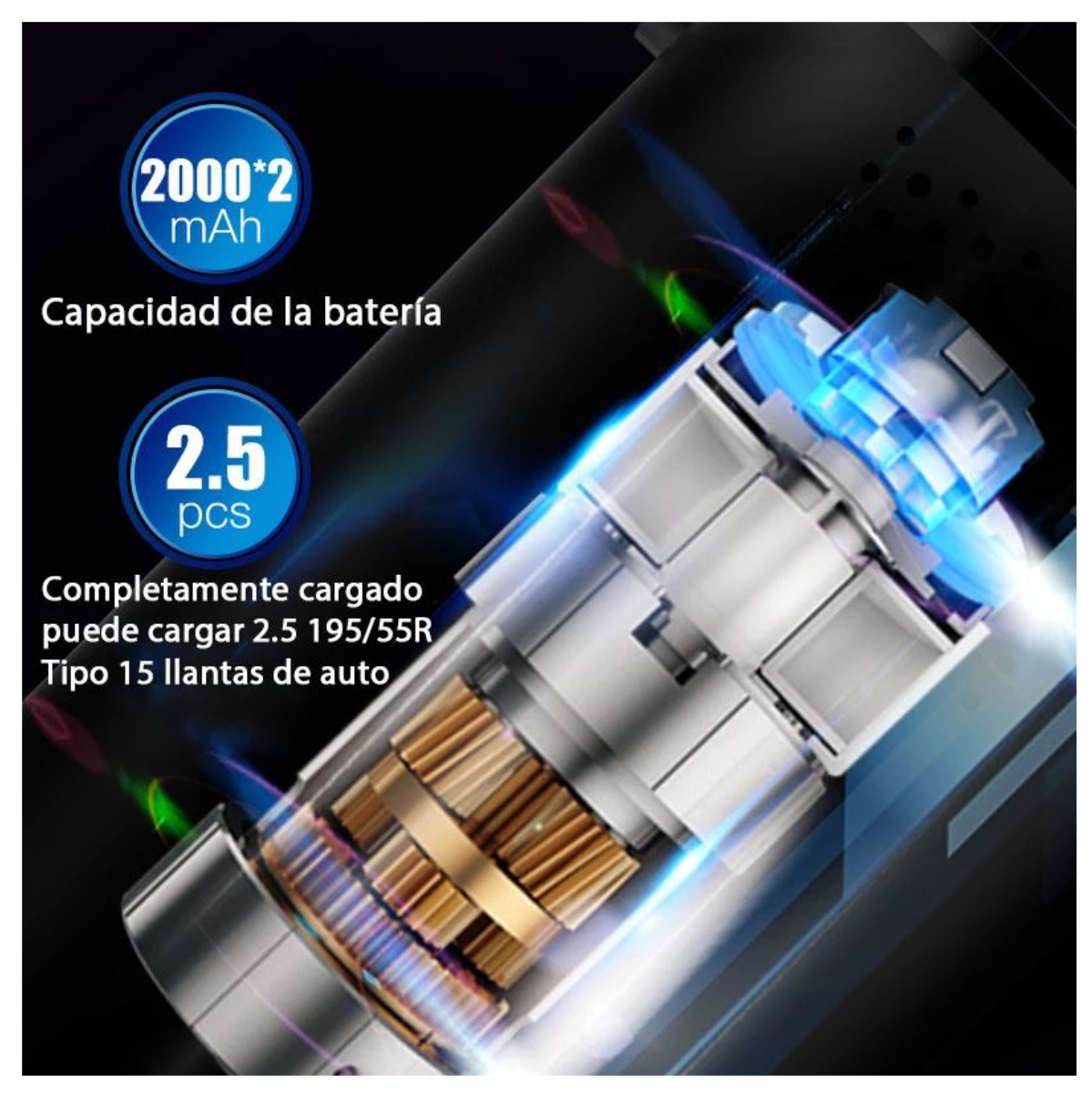 Compresor Inflador Llantas Recargable